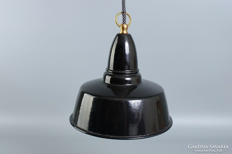 Old industrial small enamel lamp vintage