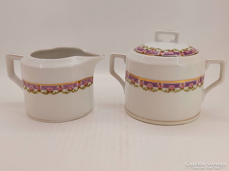 Antique marked jug and sugar bowl, 2 in one