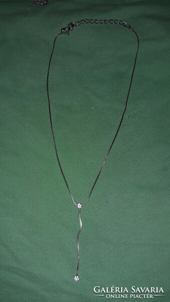 Very nice hanging chain pendant round silver-plated metal necklace 44 cm long according to the pictures 7.