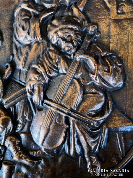 DT/282 – Zenészek, bronzírozott falikép