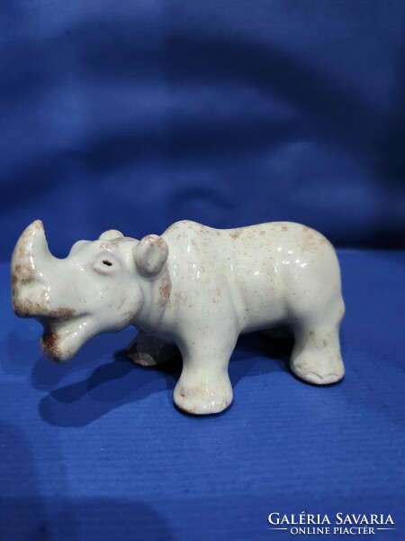 Ceramic marked rhinoceros (damaged)