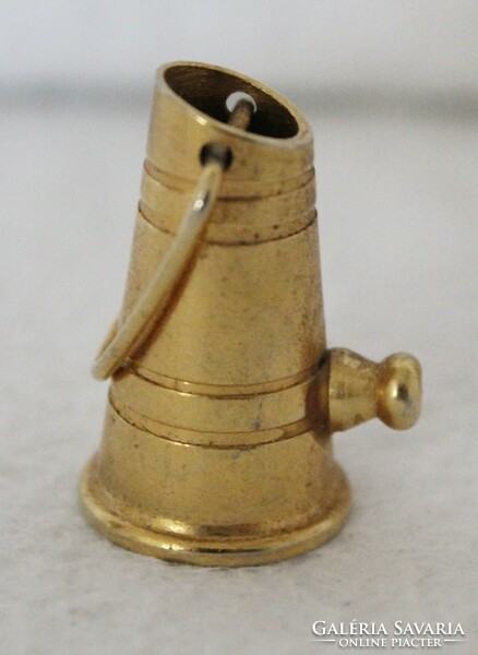 Miniature copper coal bucket