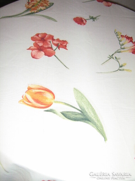 Beautiful tulip spring floral lined heavy drape blackout curtain