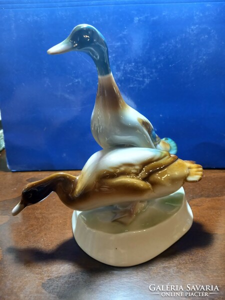 Zsolnay porcelain geese