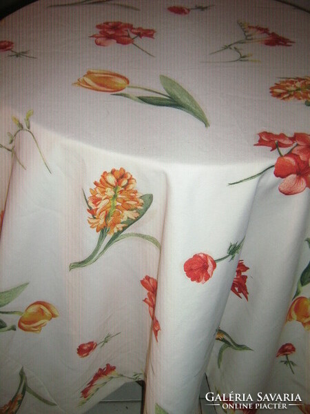 Beautiful tulip spring floral lined heavy drape blackout curtain