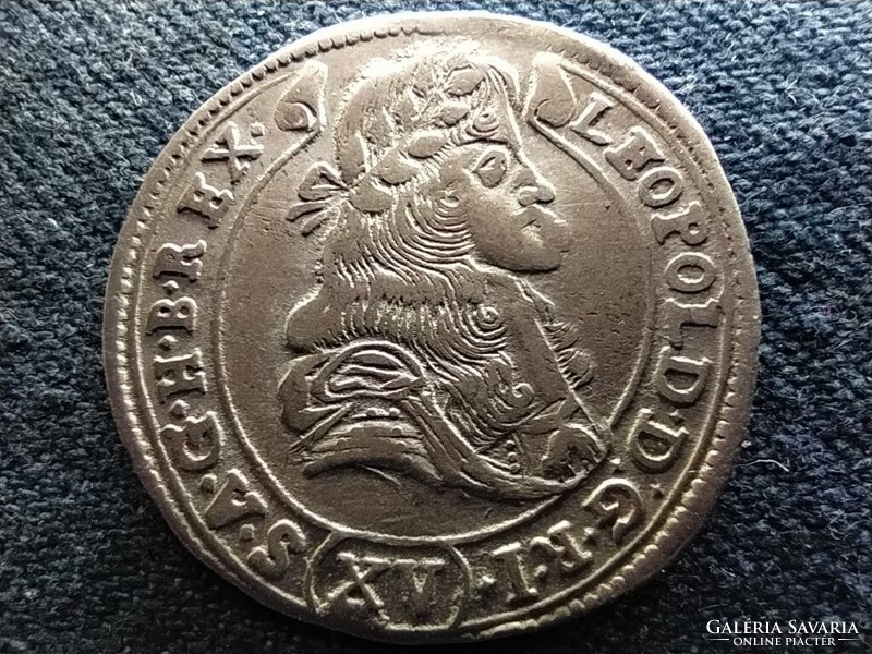 Lipót I (1657-1705) silver 15 krajcár (1677-1686) 1683 approx (id64495)