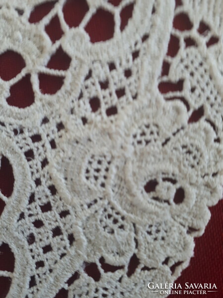 Antique Burano lace display tablecloth
