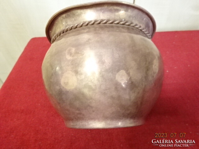 Antique copper bowl, height 11 cm. Jokai.