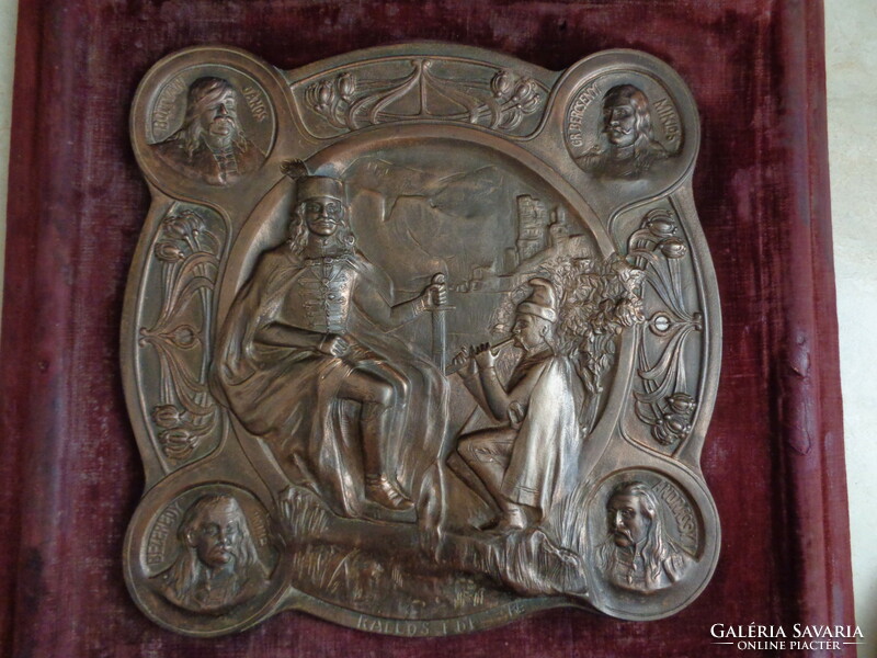 KALLÓS EDE öntöttvas II. Rákóczi F. relief