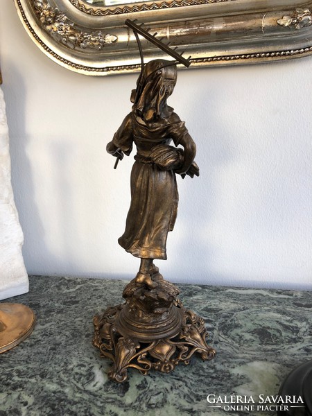 Antique Art Nouveau female statue