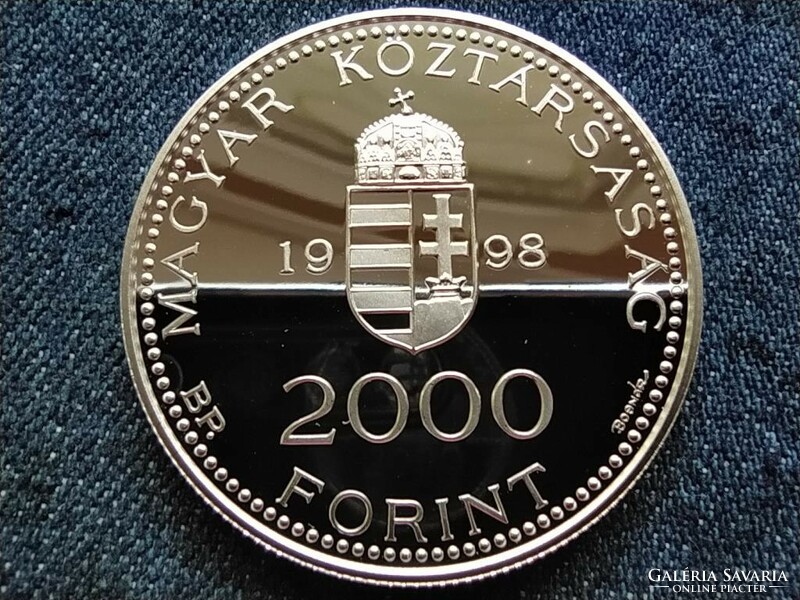 E.C.U. - Integráció az Európai Unióba Hősök tere ezüst 2000 Forint 1998 BP PP (id62987)