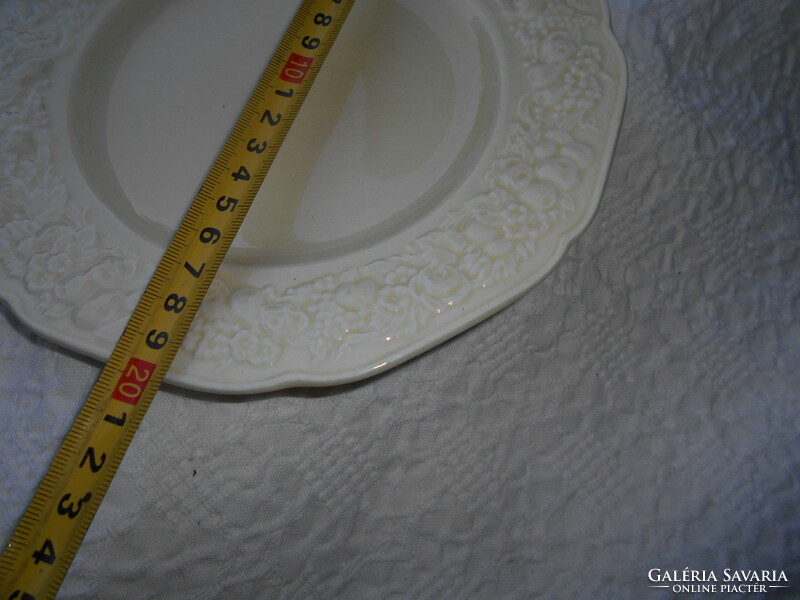 English porcelain faience plate with convex fruit pattern