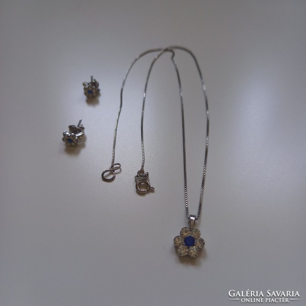 Blue stone jewelry set