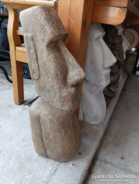 Egzotikus Kerti szobor  Moai Husvét szigeteki fej 1db 76cm  Fagyálló műkő . Nem beton !