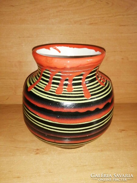Iparművész kerámia váza - 15 cm magas (32/d)