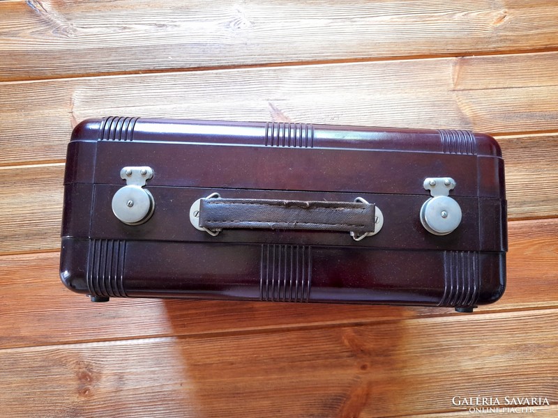 Bakelit bőrönd, táska, 40 x 30 x 17,5 cm
