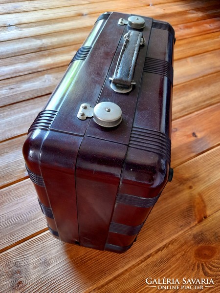 Bakelit bőrönd, táska, 40 x 30 x 17,5 cm