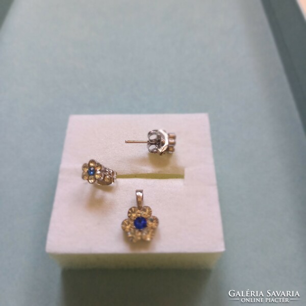 Blue stone jewelry set