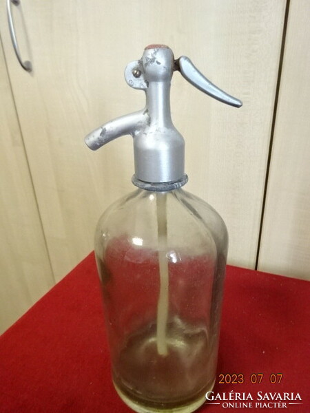 Retro soda bottle, total height 31.5 cm. Jokai.