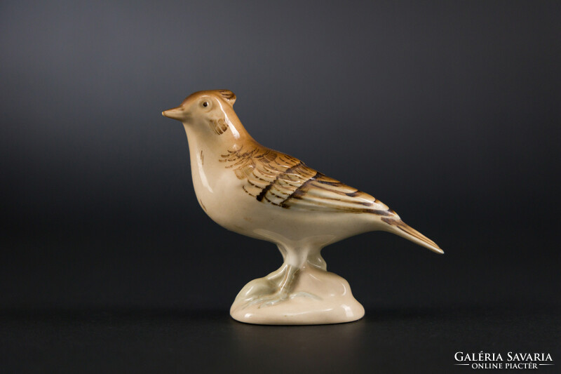 Royal Dux porcelán Búbospacsirta, madár, jelzett, számozott, háromszöges.