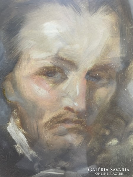 Lajos Polczer, male portrait oil painting
