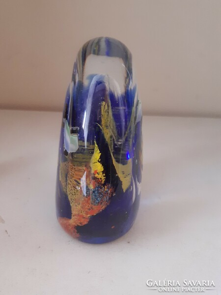 Old glass paperweight, table decoration, fish, fish