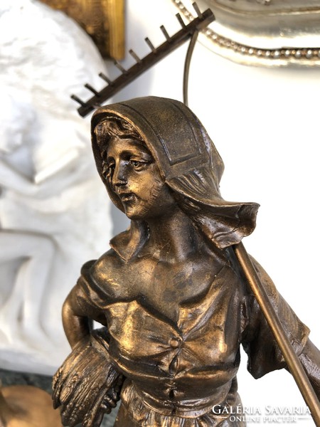Antique Art Nouveau female statue