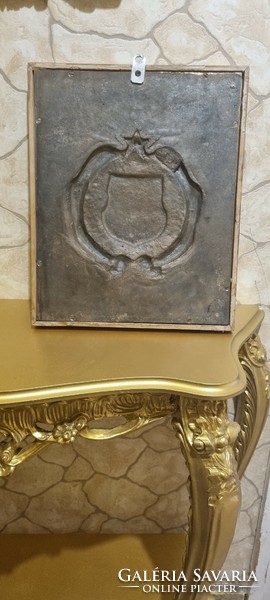 Old bronze cooper coat of arms 4.5 kg