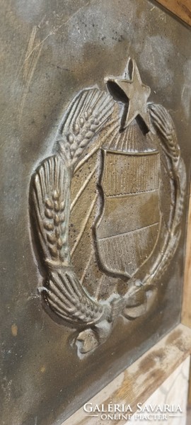 Old bronze cooper coat of arms 4.5 kg