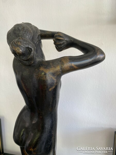 Gyula Maugsch nude bronze statue 43cm