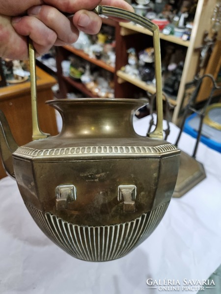 Old copper teapot