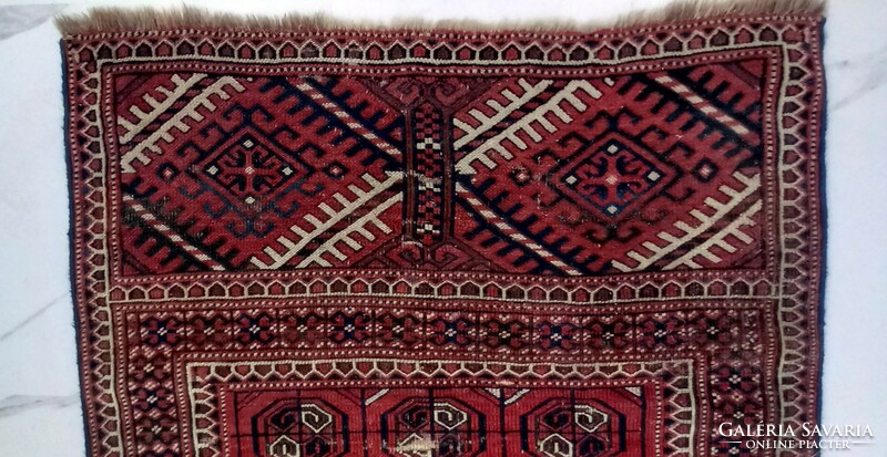 Antique Turkmen chuval yomud hand-knotted rug negotiable