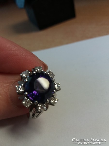 My 4Ct amethyst ring with 0.56Ct diamonds. With certificate