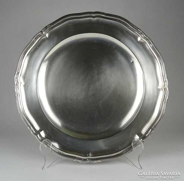 1N457 old round large silver tray from before 1937 960 g