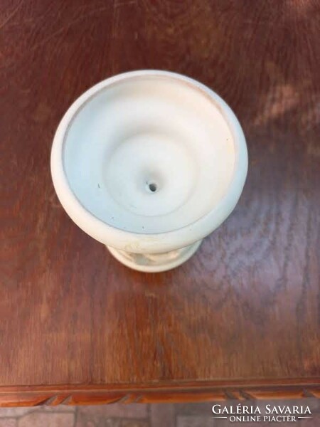 Pink ceramic candle holder white - serult