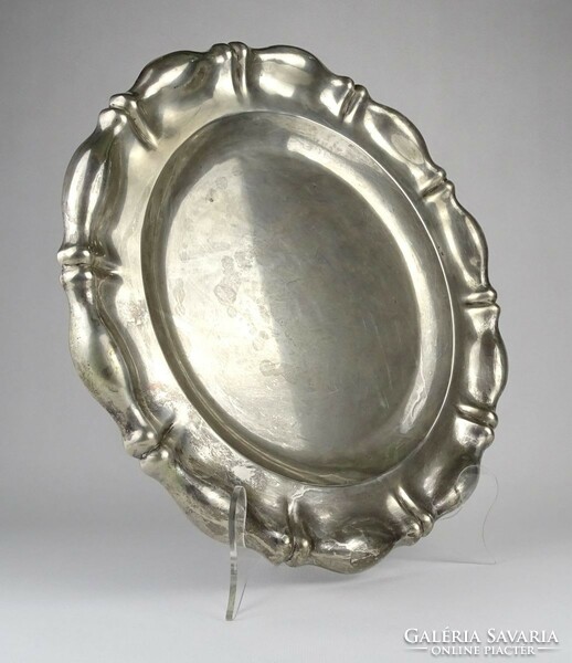 1N456 old round large silver tray from before 1937 750 g