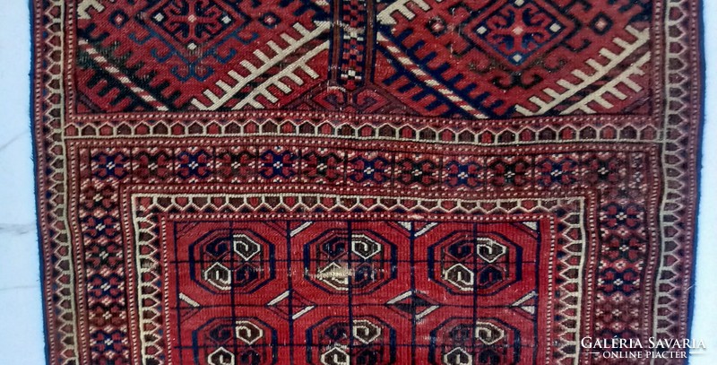 Antique Turkmen chuval yomud hand-knotted rug negotiable