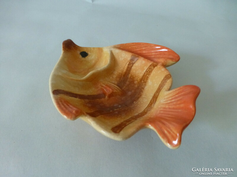 A rare fish-shaped faience ashtray