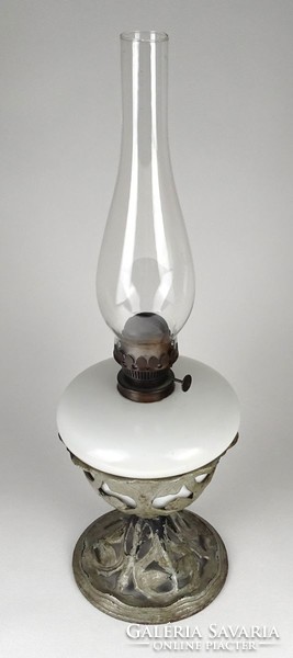 1N504 antique Art Nouveau cast iron kerosene lamp 47.5 Cm