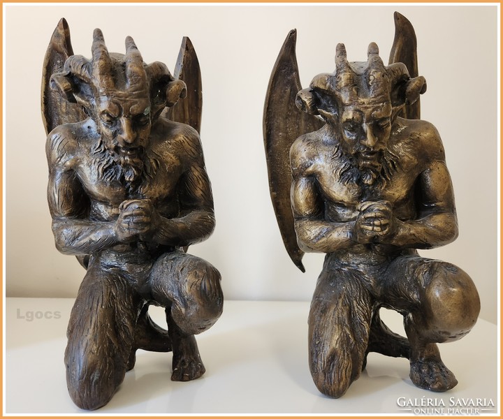 Bronz ördög démon szobrok
