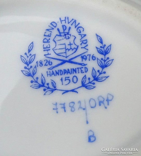 1N670 Jubileumi Lila arany mintás Herendi porcelán hamutál pár 1976