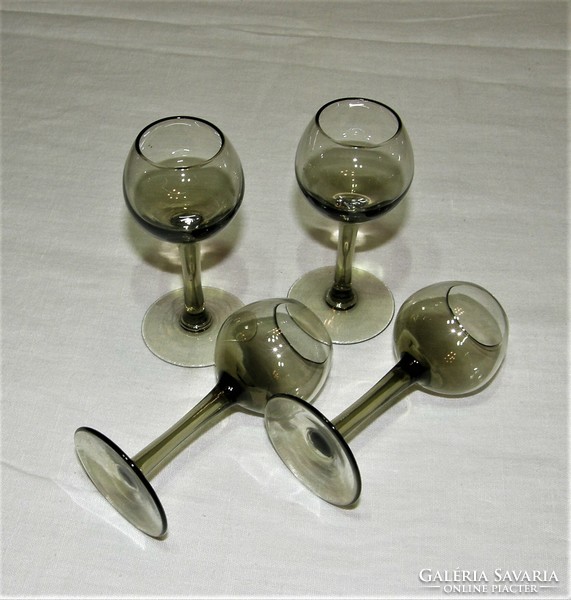 Liqueur set with 4 glasses - made in Hungary label