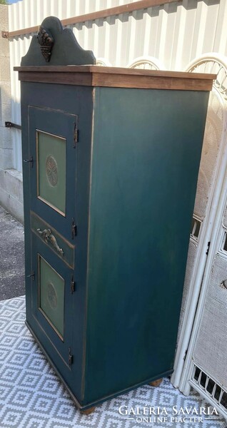 Folk-style chest of drawers, cabinet with forged accessories, copper anti-coating