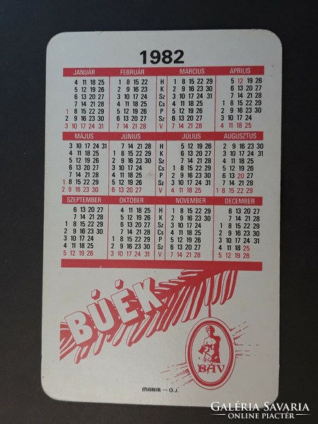 Kártyanaptár 1982 - Egész évben jó vásárt kívánunk feliratos retró, régi zsebnaptár