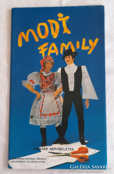 Hungarian folk costumes - modi family cutout book - 1990 -