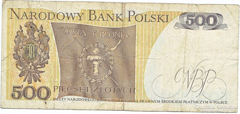 Poland 500 zlotys 1982 fa