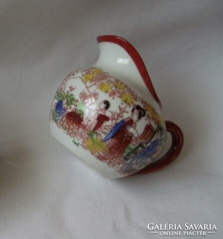 Eastern geisha patterned milk spout, cream spout