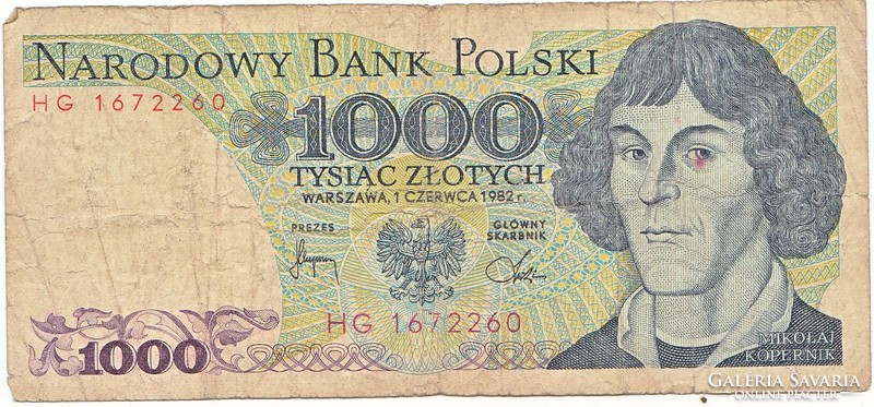 Lengyelország 1000 zlotyi 1982 FA