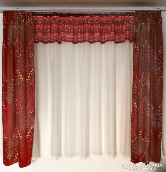 Drapery curtain set with side decor in one - new-gift runner tablecloth