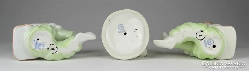 1N512 old aquincum porcelain figure 3 pieces